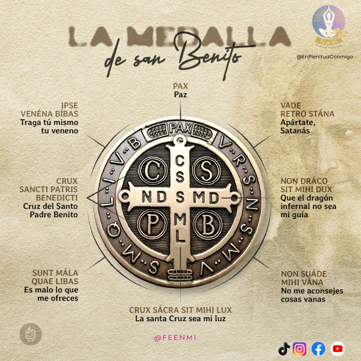 Medalla de San Benito - Fe en mi Misma